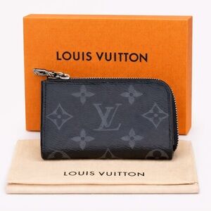 Louis Vuitton LV Eclipse Black and Gray Monogram Key Card Holder W/ COA